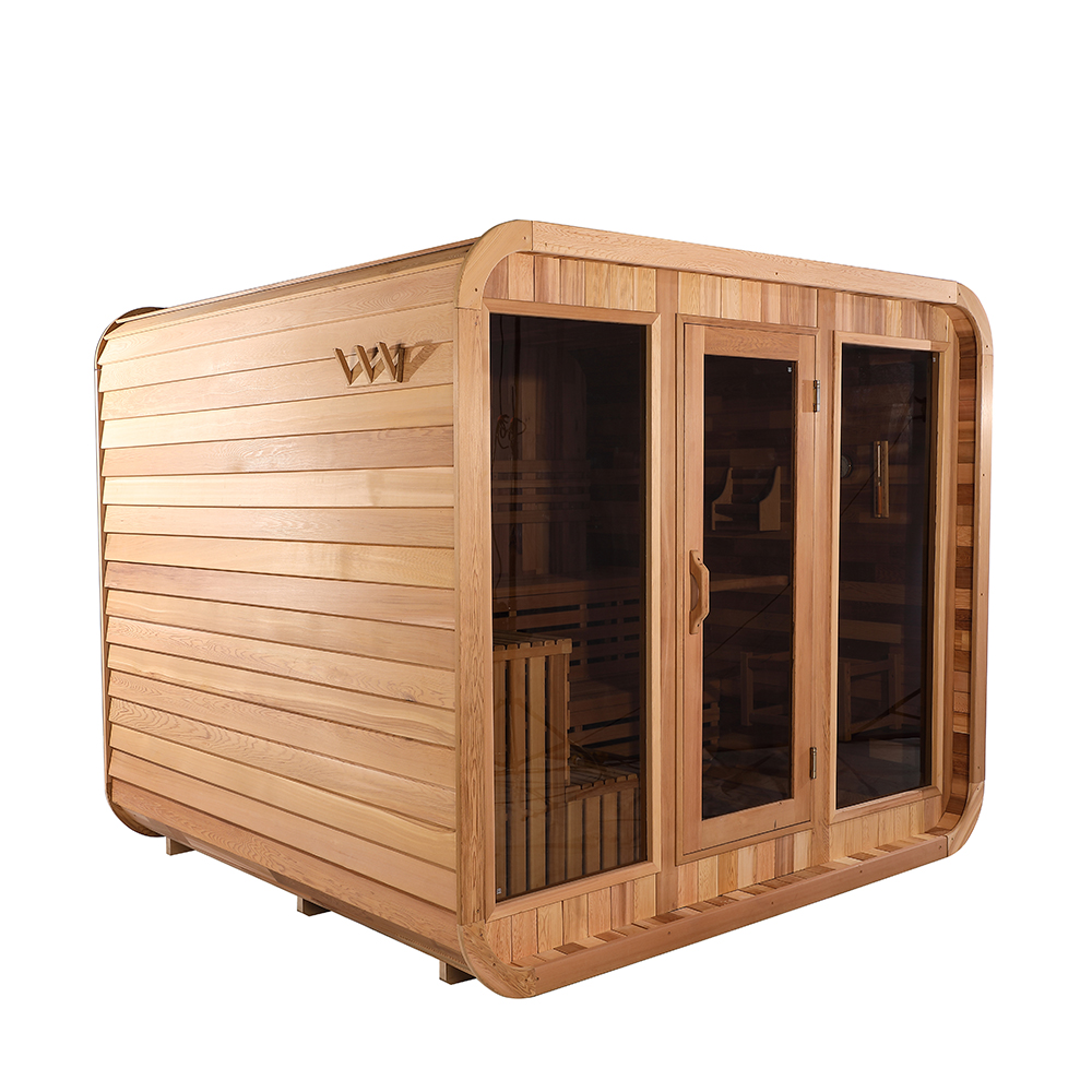 Aussensauna Panorama Zedernholz **Package DEAL**